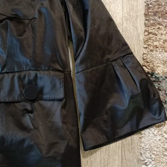 Women Dress Coat Black Satin Plus sz 24 NYGARD COLLECTION b47 Gorgeous